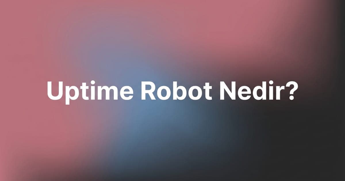 Uptime Robot web sitesi izleme aracı
